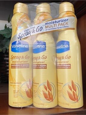 Vaseline Spray & Go Moisturizer Multi Pack 3ct/6.5oz